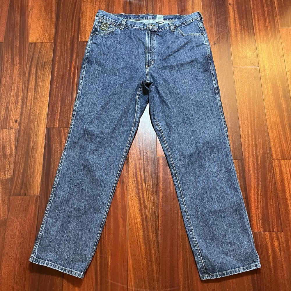Cinch Jeans Mens 42x34 True To Size Blue Dark Wash Green Tag Label Work Mint EUC